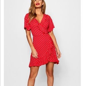 Polka dot red dress